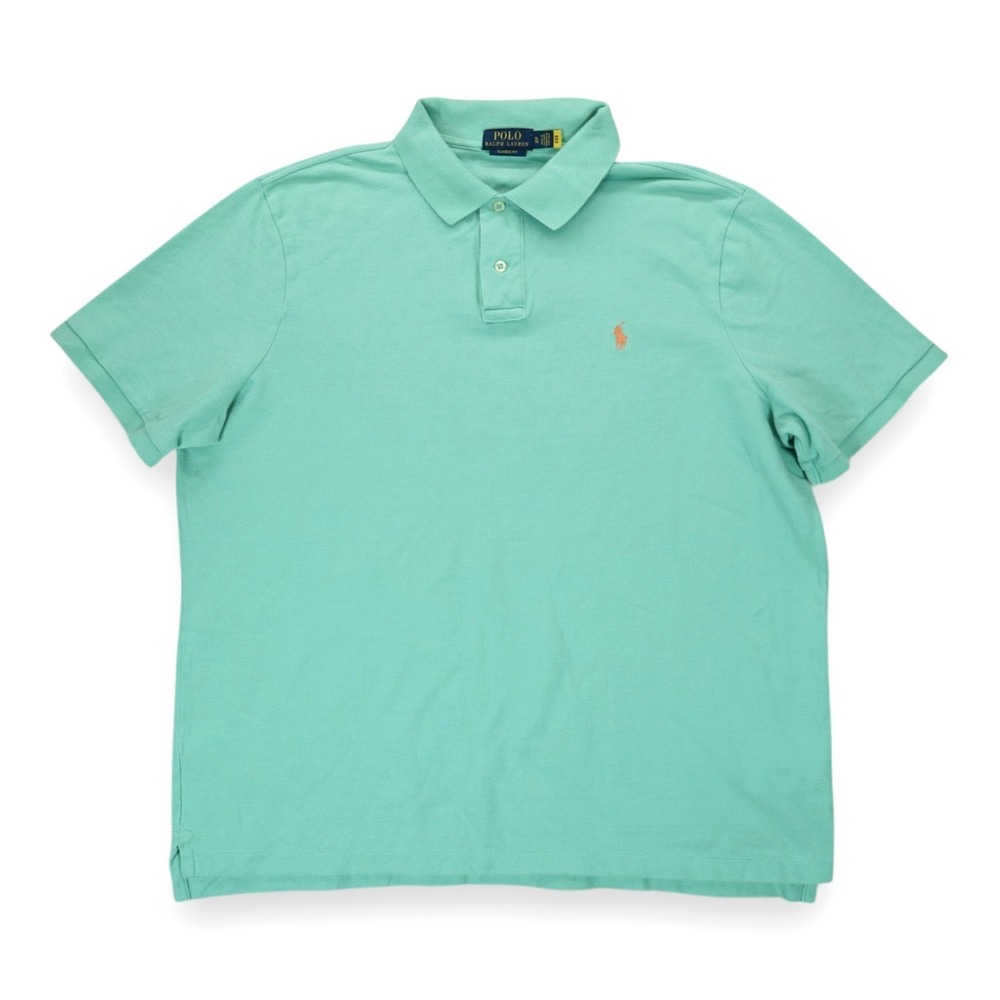 Polo Ralph Lauren Men's Cotton Collared Short Sleeve Polo Shirt Green Size XL